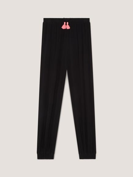 Monsoon Kids' Tassel Harem Trousers, Black, Black