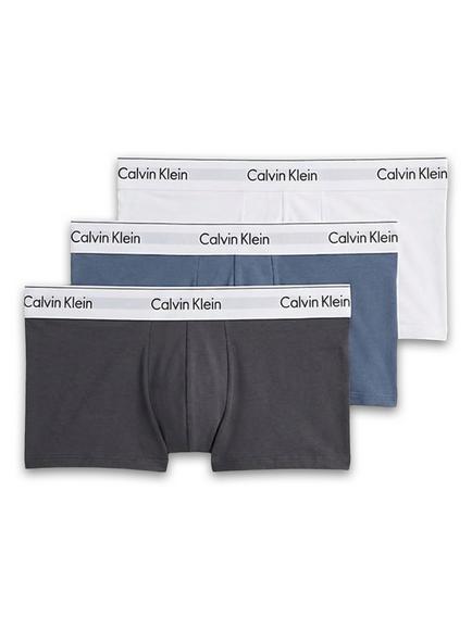 Calvin Klein Stretch Cotton Low Rise Trunks, Pack of 3, White/Multi, White/Multi