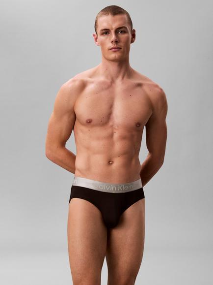 Calvin Klein Waistband Hip Briefs, Pack of 3, Black, Black