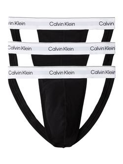 Calvin Klein Stretch Cotton Jockstrap, Pack of 3, Black, Black