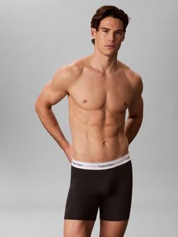 Calvin Klein Cotton Blend Boxer Briefs, Pack of 3, Black/Multi - view 2, Black/Multi