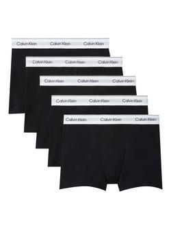 Calvin Klein Relaxed Fit Trunks, Pack of 5, Black, Black