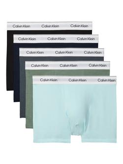 Calvin Klein Stretch Cotton Relaxed Fit Trunks, Pack of 5, Multi, Multi