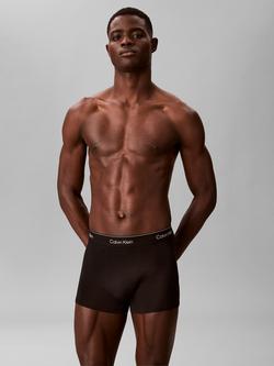 Calvin Klein Icon Cotton Stretch Relaxed Dart Trunks, Pack of 3 - view 2, Black