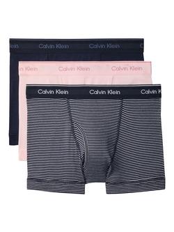 Calvin Klein Cotton Waistband Trunks, Pack of 3, Multi, Multi