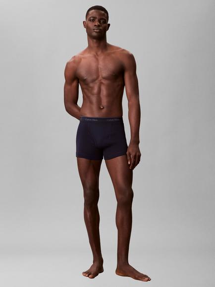 Calvin Klein Cotton Waistband Trunks, Pack of 3, Multi - view 2, Multi