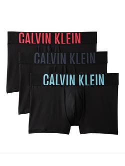 Calvin Klein Intense Power Waistband Trunks, Pack of 3, Black, Black