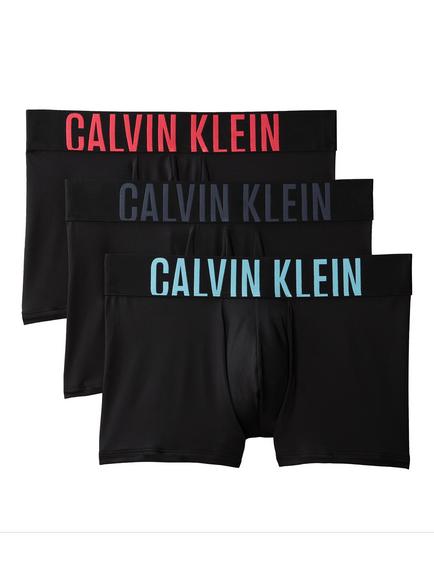 Calvin Klein Intense Power Waistband Trunks, Pack of 3, Black, Black