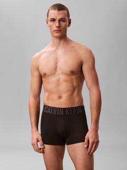 Calvin Klein Intense Power Waistband Trunks, Pack of 3, Black - view 2, Black