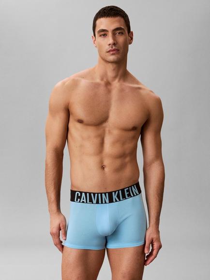 Calvin Klein Intense Power Waistband Trunks, Pack of 3, Aqua Blue/Multi - view 2, Aqua Blue/Multi