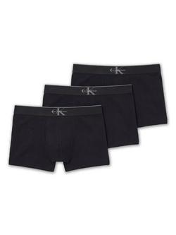 Calvin Klein Cotton Stretch Trunks, Pack of 3, Black, Black