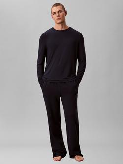 Calvin Klein Stretch Modal Long Sleeve Lounge Top, Blue Navy - view 2, Blue Navy