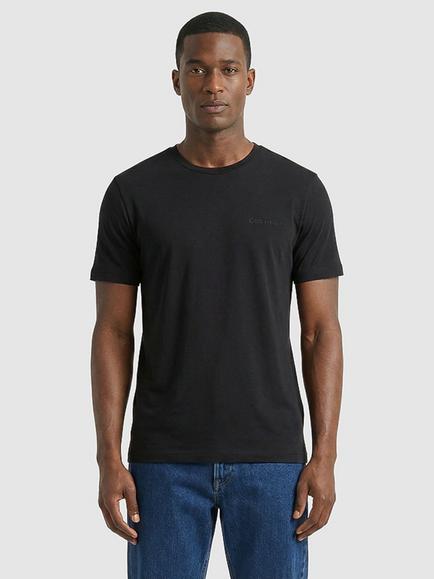 Calvin Klein Crew Neck Short Sleeve Loungewear Top, Black, Black