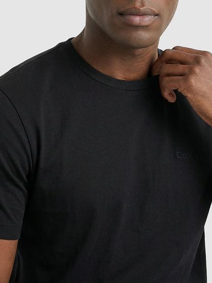 Calvin Klein Crew Neck Short Sleeve Loungewear Top, Black - view 2, Black