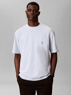 Calvin Klein Cotton Jersey Monogram Lounge T-Shirt, Blue - view 2, Blue