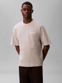 Calvin Klein Cotton Crew Neck T-Shirt, Grey Mid, Grey Mid