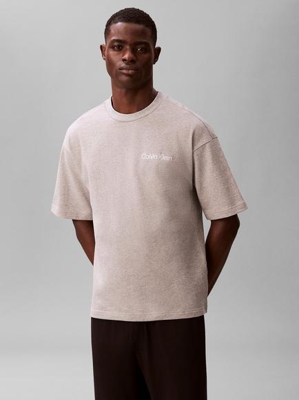 Calvin Klein Cotton Crew Neck T-Shirt, Grey Mid, Grey Mid