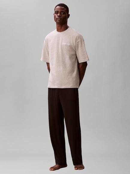 Calvin Klein Cotton Crew Neck T-Shirt, Grey Mid - view 2, Grey Mid