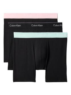 Cavlin Klein Stretch Cotton Boxer Briefs, Pack of 3, Black/Multi, Black/Multi