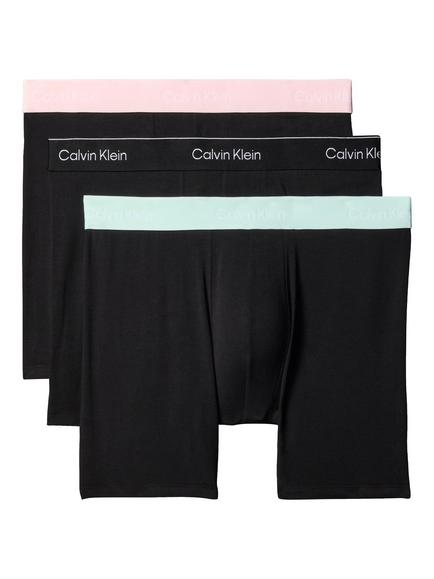 Cavlin Klein Stretch Cotton Boxer Briefs, Pack of 3, Black/Multi, Black/Multi
