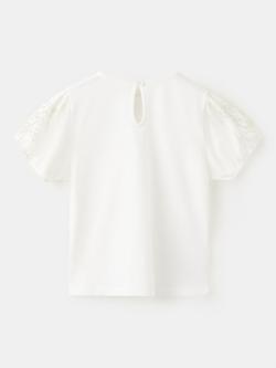 Mango Kids' Strass T-Shirt, Off White - view 2, Off White