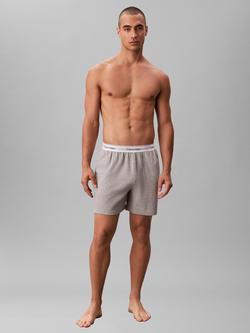 Calvin Klein Cotton Lounge Shorts, Grey Mid - view 2, Grey Mid