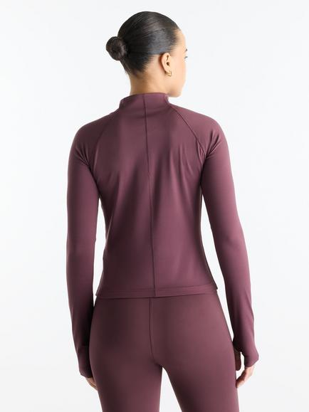 New Balance Women's Harmony Zip Jacket, Cherry Leather (ylr) - view 2, Cherry Leather (ylr)