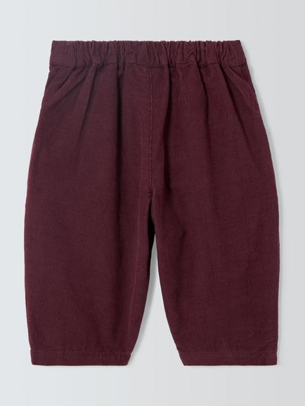 John Lewis Baby Corduroy Embroidered Trousers, Purple - view 2, Purple