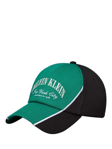 Calvin Klein Two Tone Cotton Baseball Cap, Green Bottle, Green Bottle