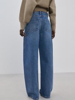 Mango Mid Rise Balloon Jeans, Mid Denim - view 2, Mid Denim