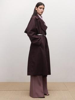 Mango Seltia Studded Pure Leather Belt, Chocolate - view 2, Chocolate