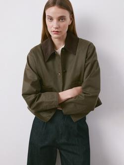 Mango Garden Denim Barn Jacket, Khaki, Khaki