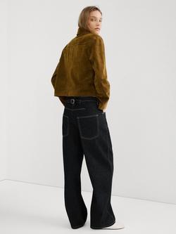 Mango Mari Low Rise Balloon Jeans, Dark Blue - view 2, Dark Blue