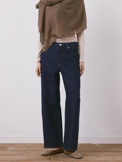Mango New York Low Rise Straight Jeans, Soft Denim, Soft Denim