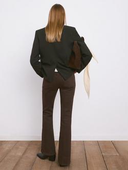 Mango Violeta High Rise Flared Jeans, Chocolate - view 2, Chocolate