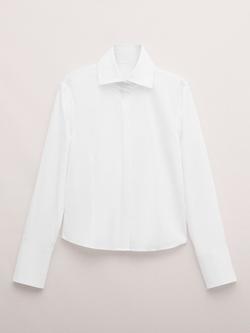 Mango Partenop Hidden Placket Shirt, White, White