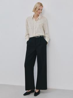 Mango Spot Print Long Sleeve Shirt, Raw