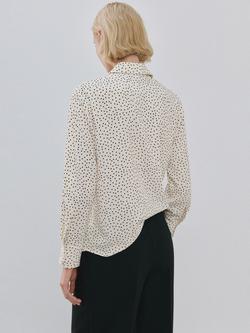Mango Spot Print Long Sleeve Shirt - view 2, Raw