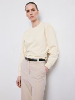 Mango Kora Round Neck Sweatshirt, Butter, Butter