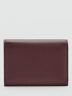 Mango Jewel Button Flap Purse, Bordeaux - view 2, Bordeaux