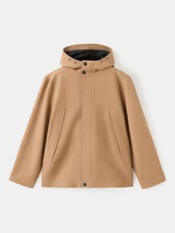 Mango Kids' Hooded Parka Jacket, Caramel, Caramel