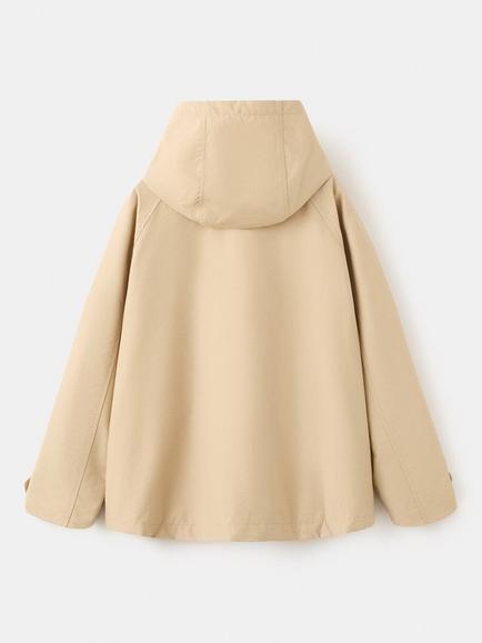 Mango Kids' Marti Hooded Parka Coat, Beige - view 2, Beige