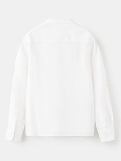 Mango Kids' Camisa Linen Blend Long Sleeve Shirt, White - view 2, White