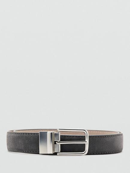 Mango Reversible Pure Suede Belt, Sand, Sand