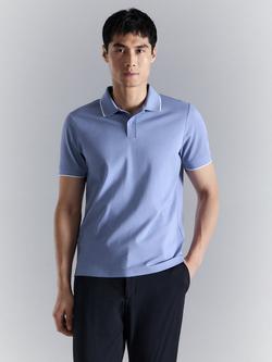 Mango Cotton Blend Regular Fit Short Sleeve Polo Shirt, Porcelain, Porcelain