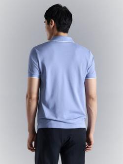 Mango Cotton Blend Regular Fit Short Sleeve Polo Shirt, Porcelain - view 2, Porcelain