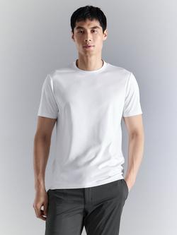 Mango Lazio Round Neck Slim Fit T-Shirt, White, White