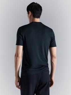 Mango Lazio Round Neck Slim Fit T-Shirt, Navy - view 2, Navy