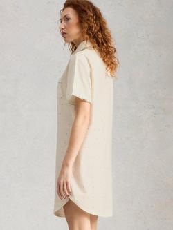 White Stuff Nelly Mini Polka Dot Nightshirt, White Ivory - view 2, White Ivory