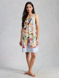 White Stuff Nina Floral Sleeveless Nightdress, Ivory/Multi, Ivory/Multi
